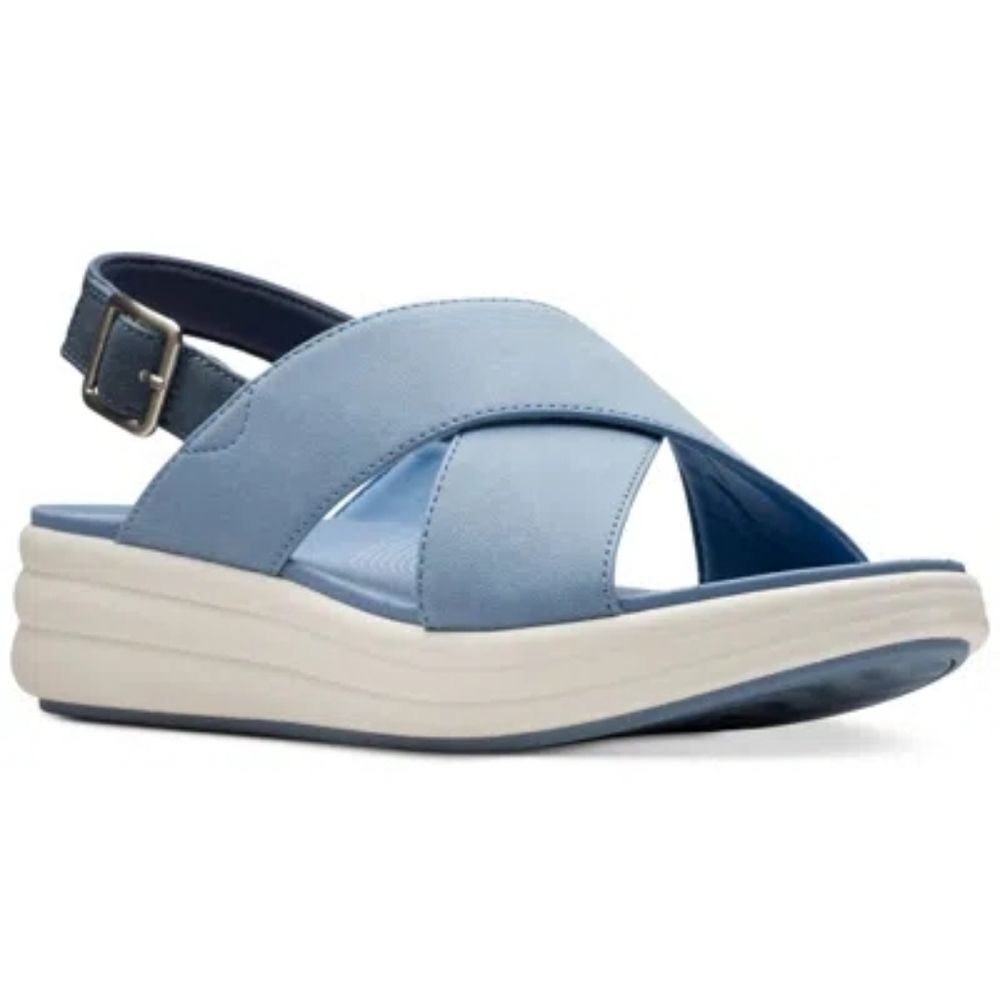 (S-4387) Clarks Cloudsteppers Backstrap Sandals - Drift Sun Sz 8W - Picture 11 of 11